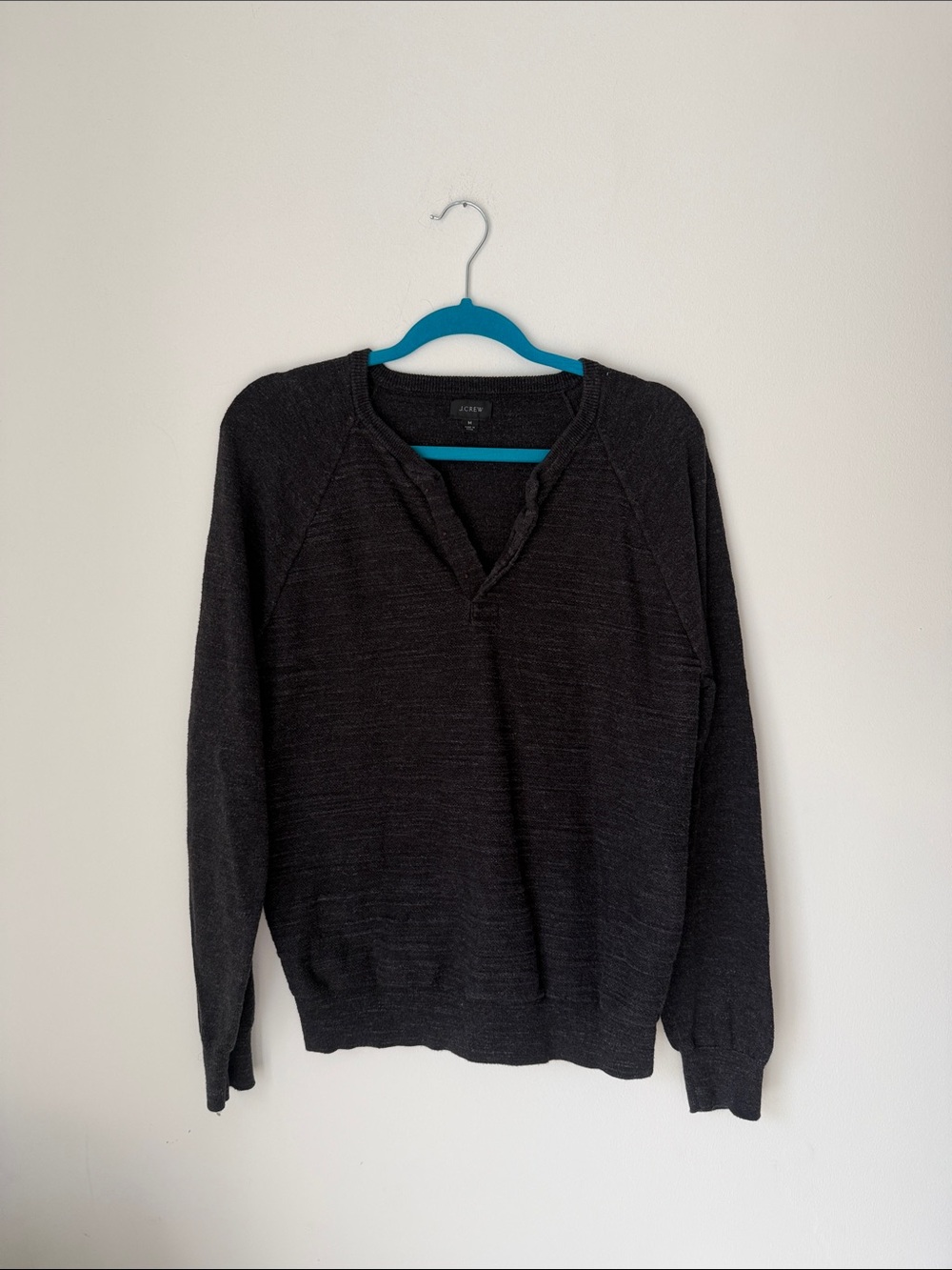 J. Crew Men's Charcoal V-Neck Sweater